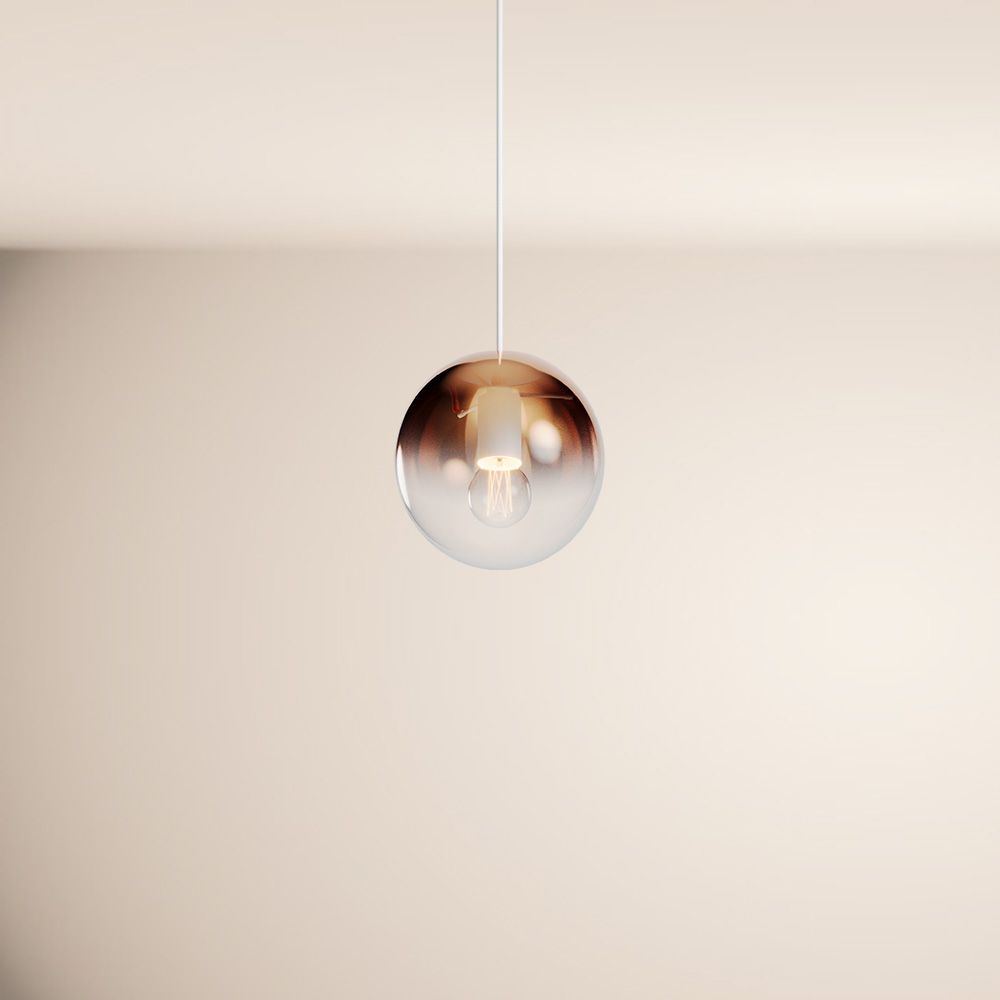 s.luce Orb globo di vetro a sospensione 150cm bianco