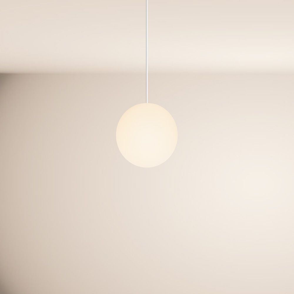 s.luce Orb globo di vetro a sospensione 150cm bianco