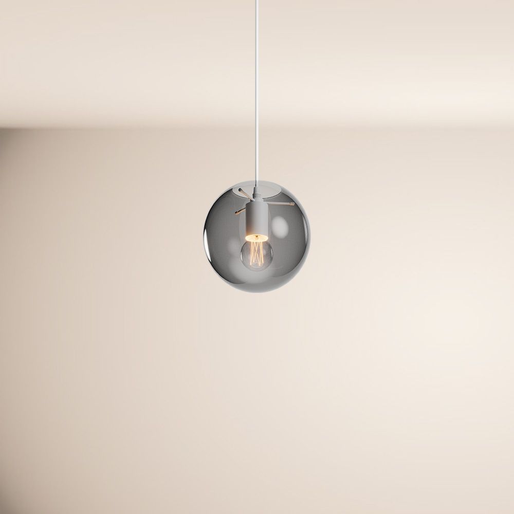 s.luce Orb globo di vetro a sospensione 150cm bianco