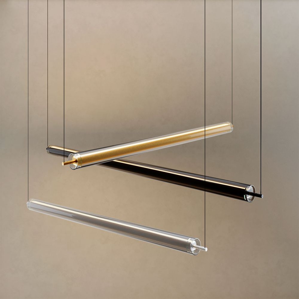 s.luce Ranya LED Lampada a sospensione Up & Down con copertura in vetro e telecomando
