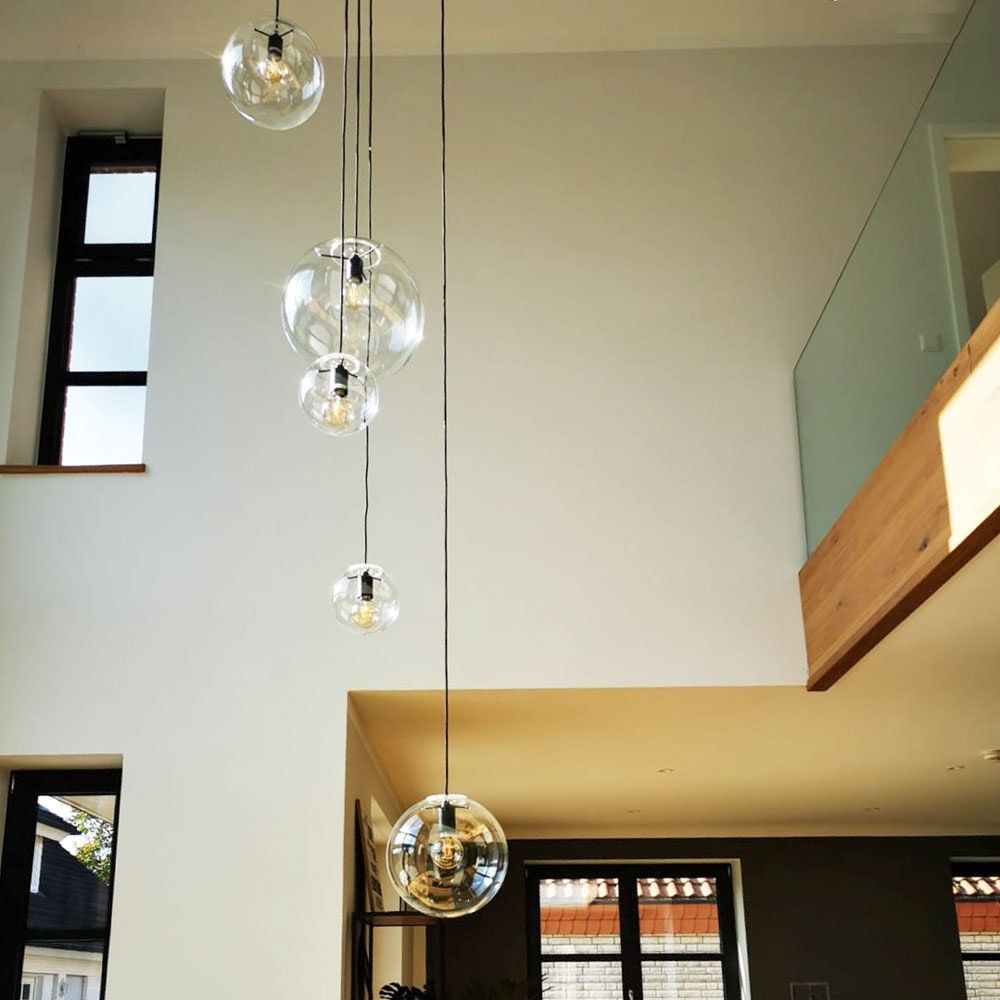 s.luce Orb XL gallery light 8 luci con baldacchino modulare