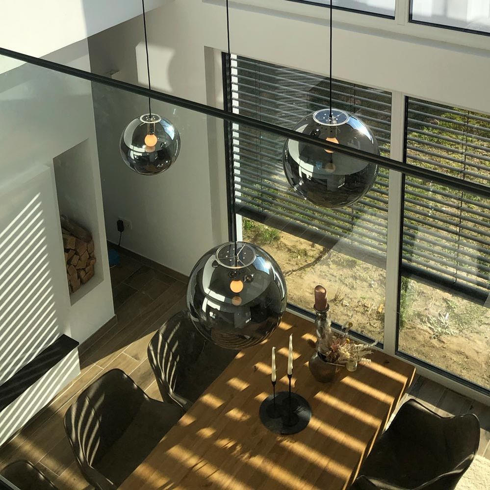 s.luce Orb XL gallery light 8 luci con baldacchino modulare