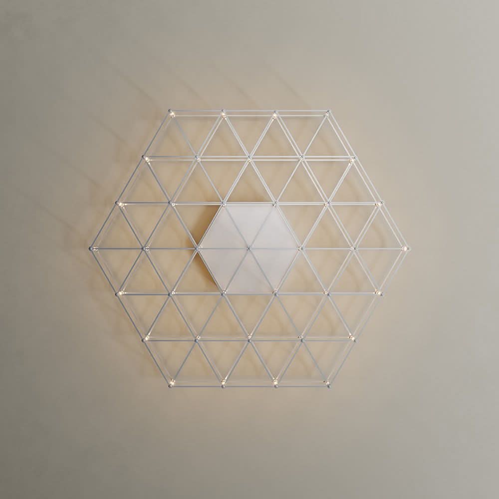 s.luce Atom angolare a effetto LED per parete e soffitto