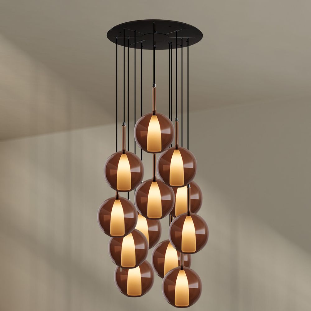 s.luce Belluna gallery lampada a 12 fiamme Ø 80cm baldacchino