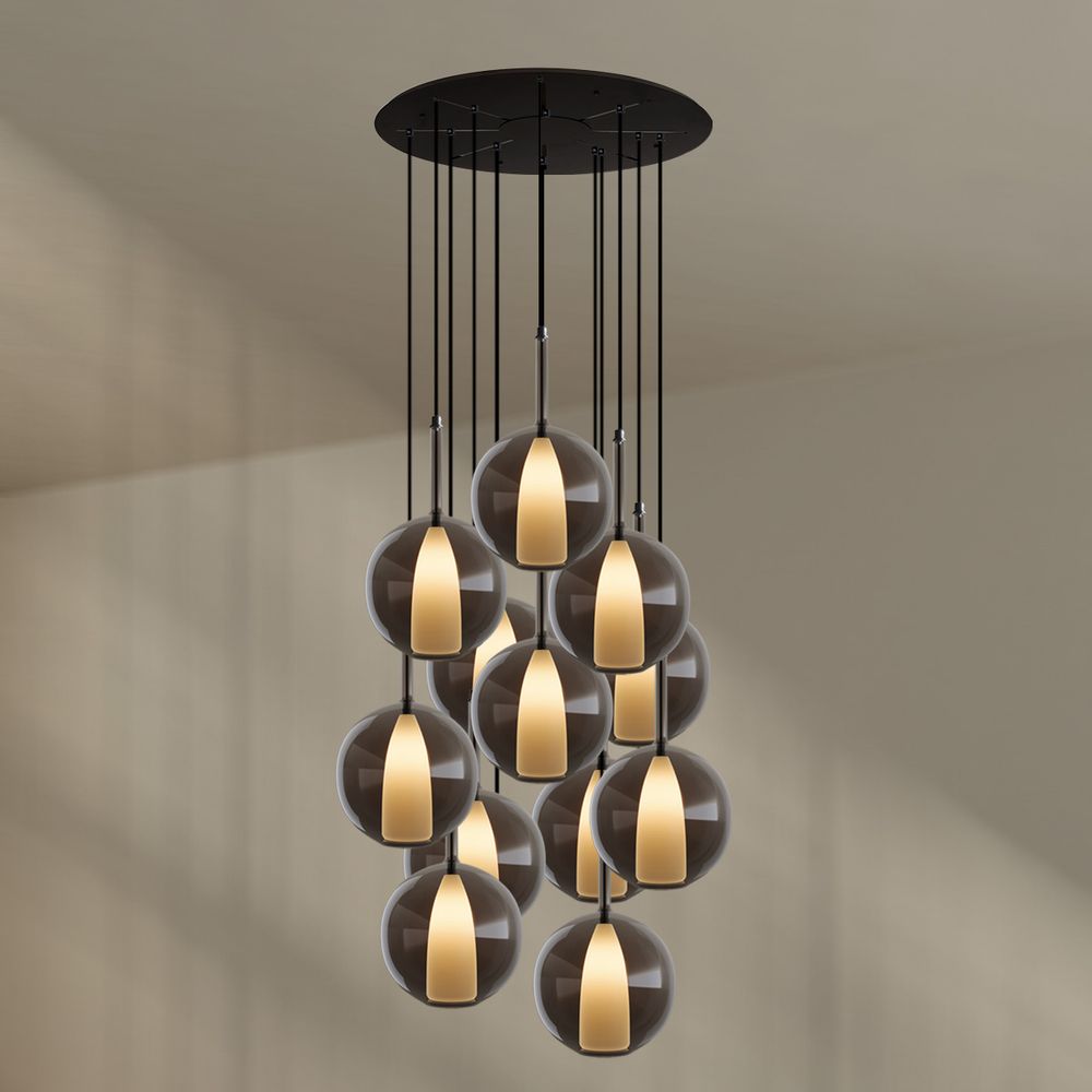 s.luce Belluna gallery lampada a 12 fiamme Ø 80cm baldacchino
