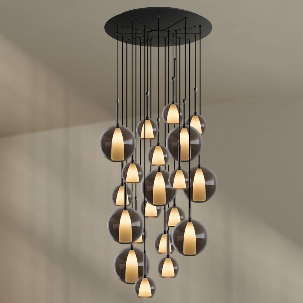 s.luce Belluna gallery light 20 luci Ø 120cm baldacchino