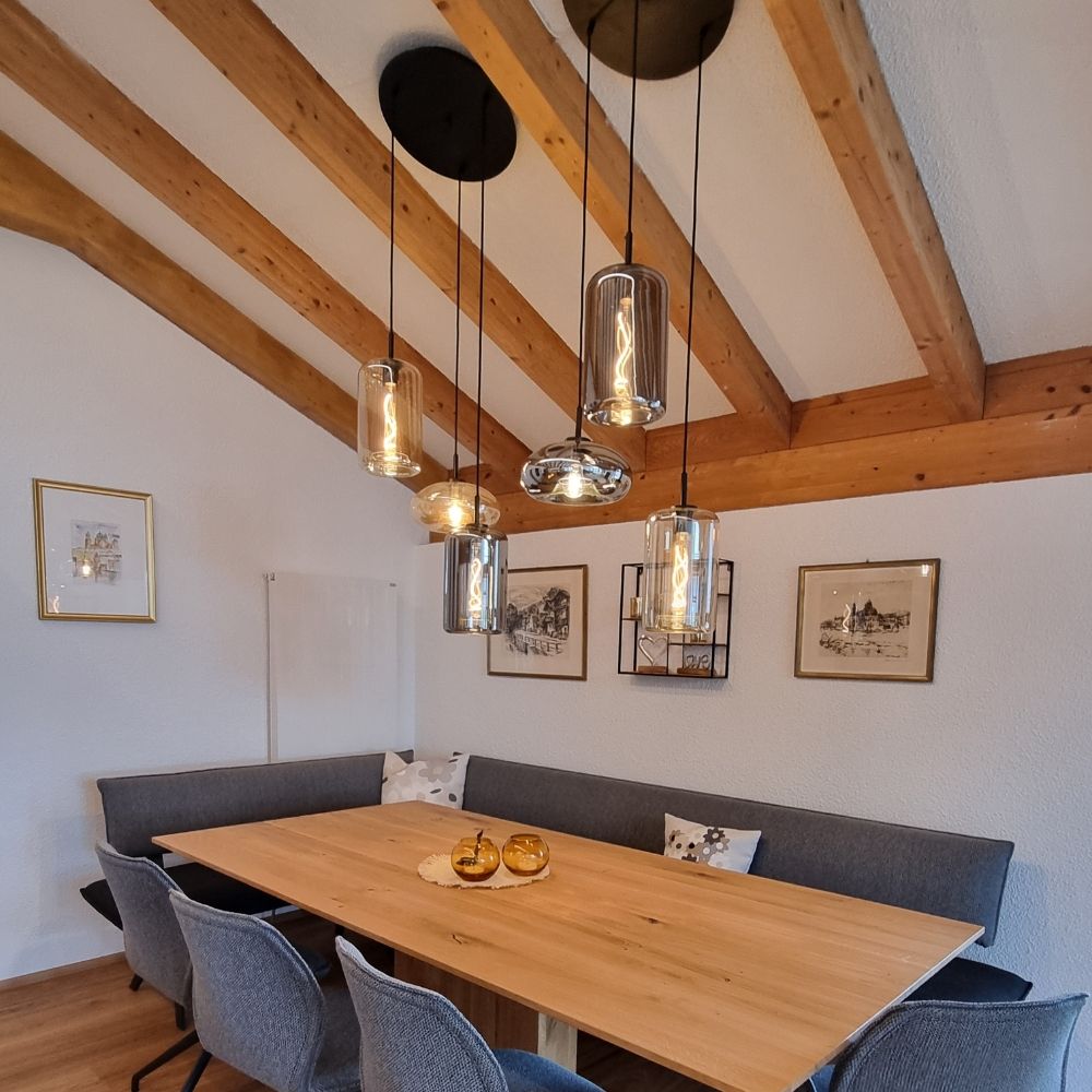 s.luce Cruet, lampada a sospensione in vetro Up & Low