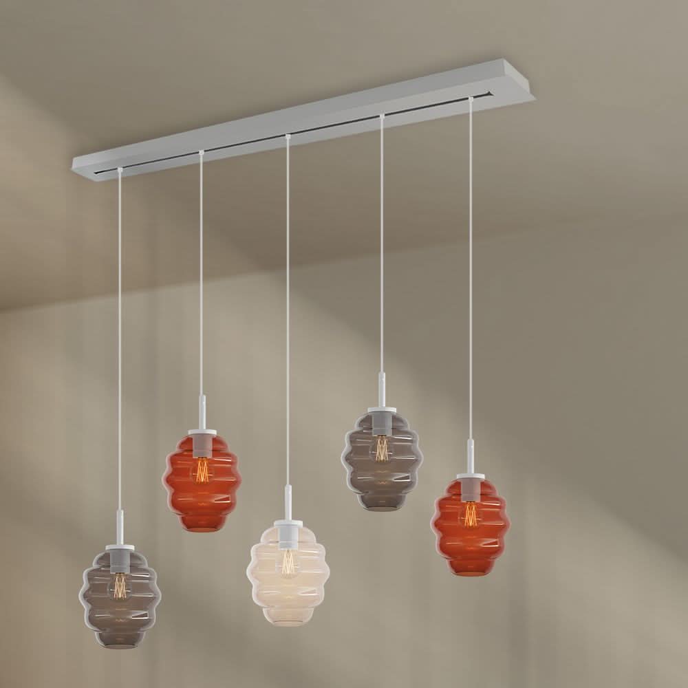 s.luce Echos lampada da tavolo a 5 fiamme 160cm baldacchino Ø 18cm