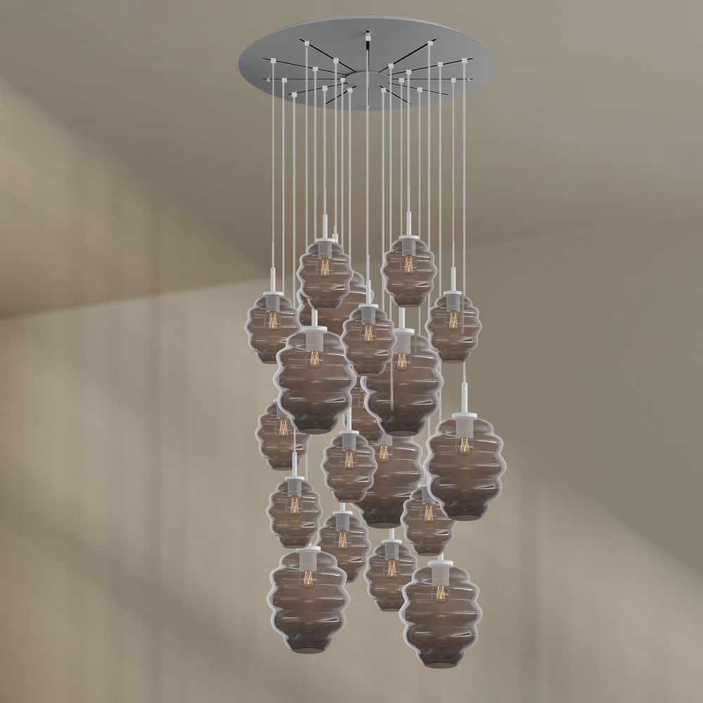 s.luce Echos gallery light 20 luci Ø 120cm baldacchino Ø 18/25cm