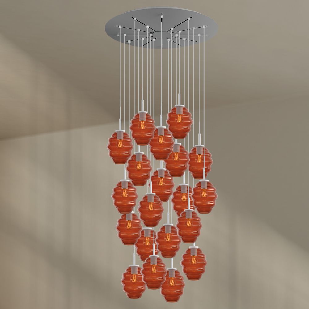 s.luce Echos gallery light 20 luci Ø 120cm baldacchino Ø 18cm