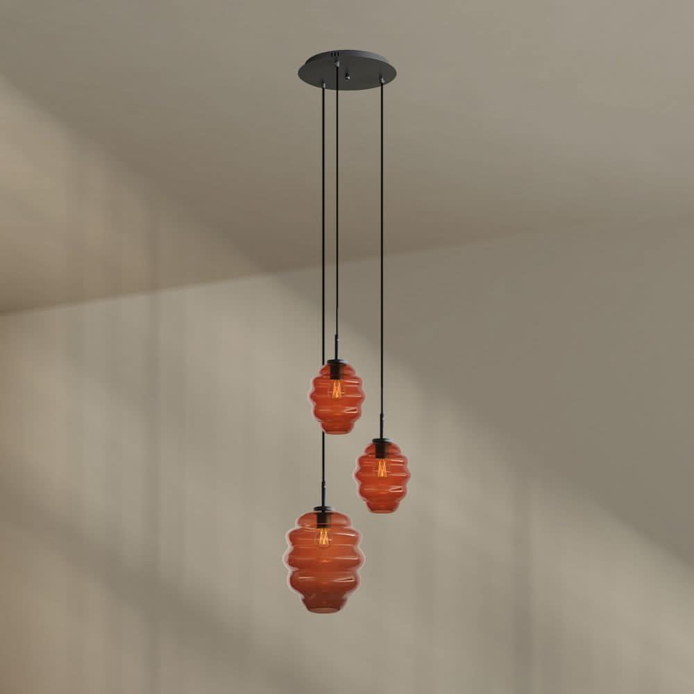 s.luce Echos gallery light 3 luci Ø 40cm baldacchino Ø 18/25cm