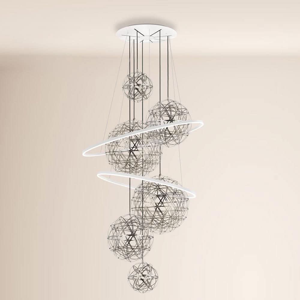 s.luce Fusion XXL gallery light Anello a 8 luci LED