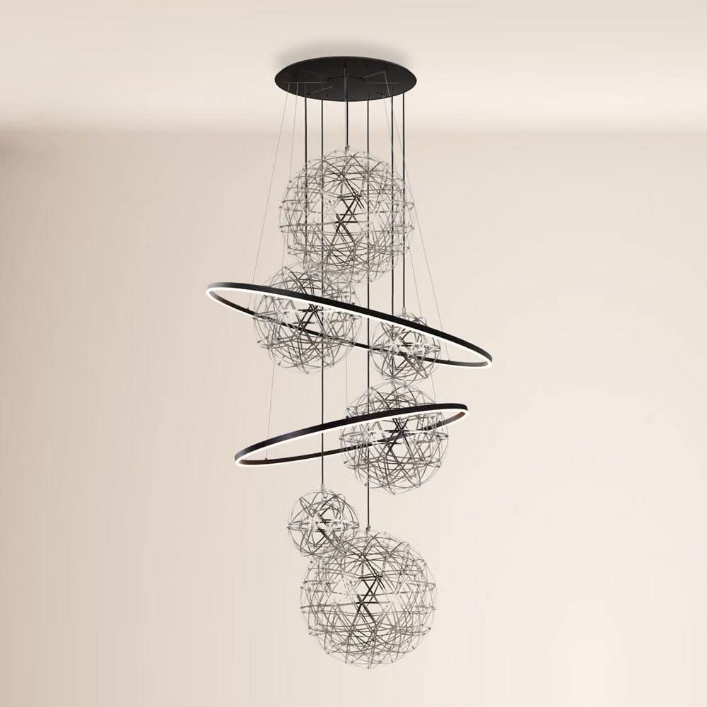 s.luce Fusion XXL gallery light Anello a 8 luci LED