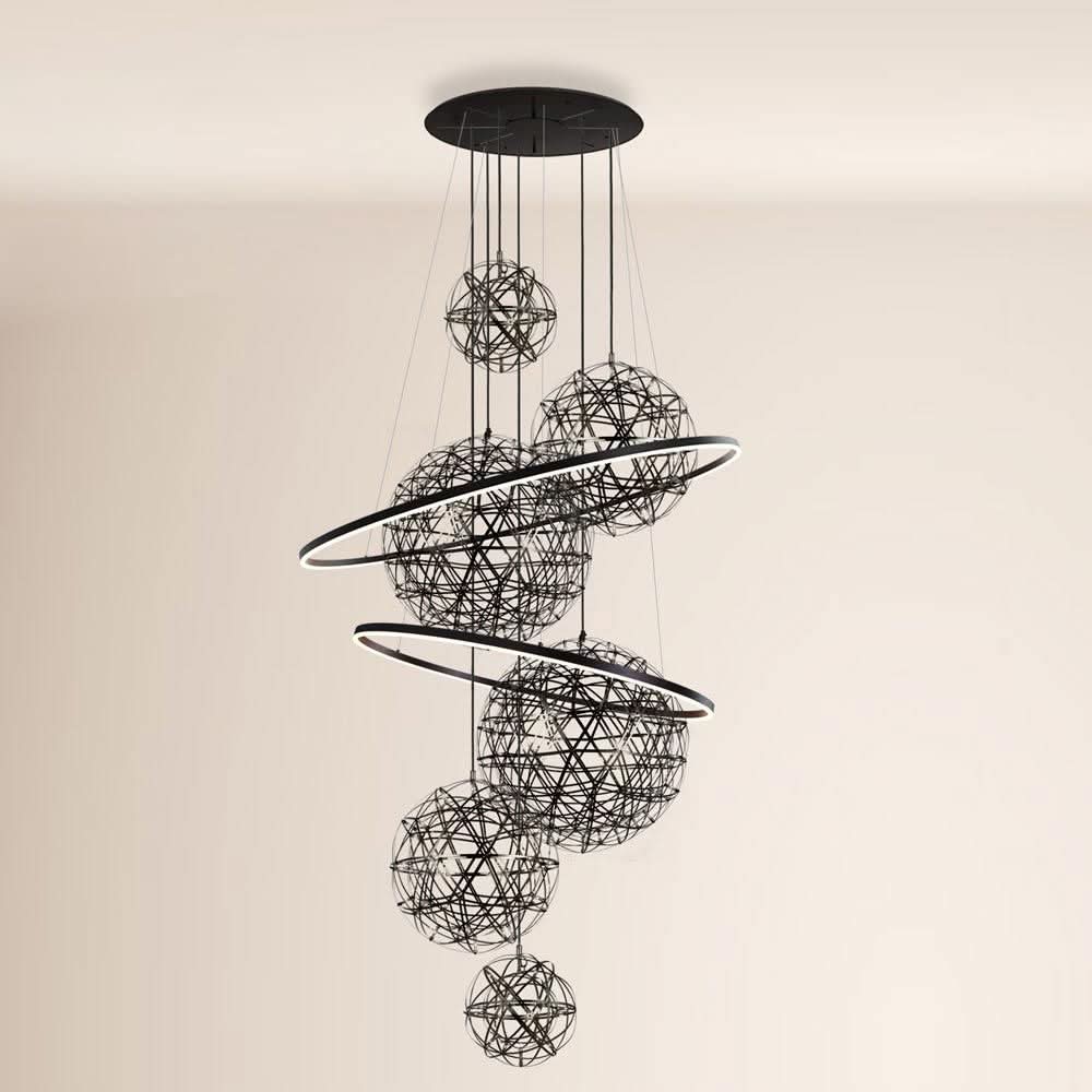 s.luce Fusion XXL gallery light Anello a 8 luci LED