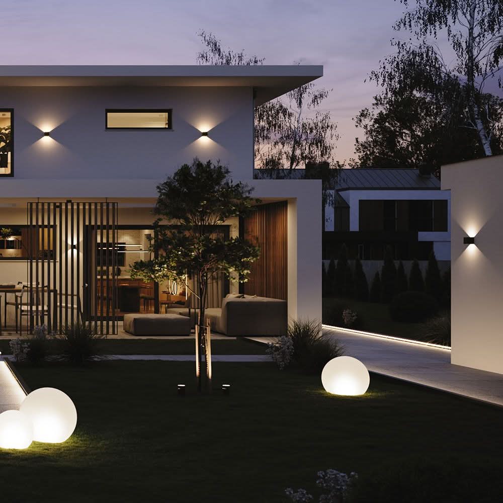 s.luce Ixa LED lampada da parete ad angolo regolabile per interni ed esterni IP44