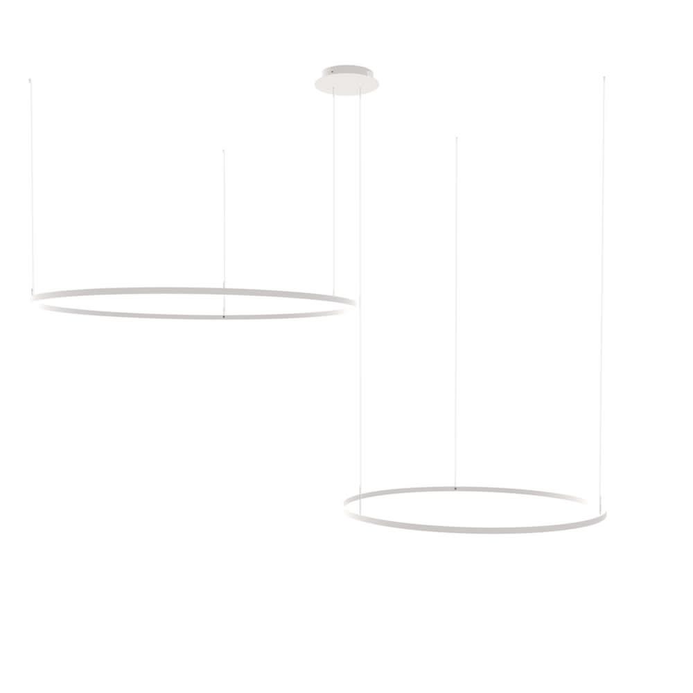 s.luce LED lampada ad anello a sospensione a 2 luci eccentrica