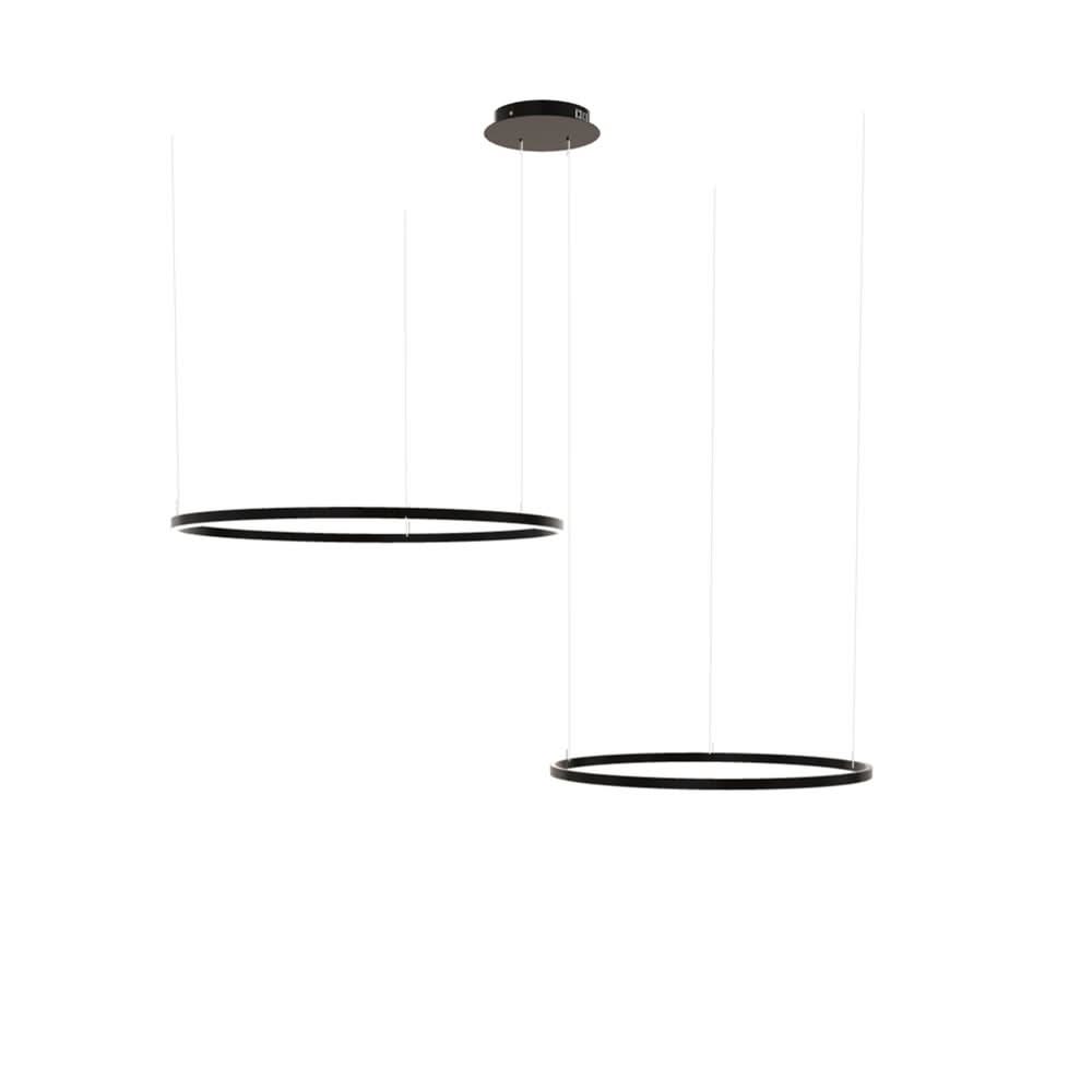 s.luce LED lampada ad anello a sospensione a 2 luci eccentrica
