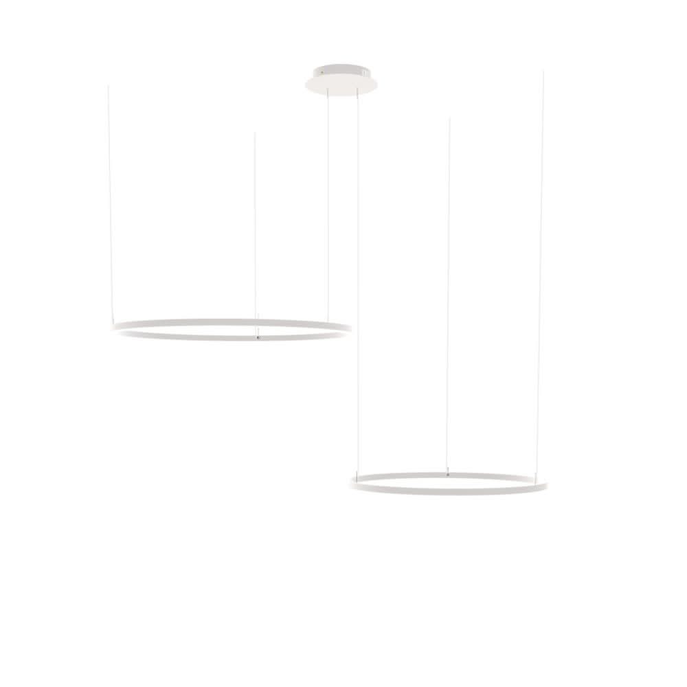 s.luce LED lampada ad anello a sospensione a 2 luci eccentrica