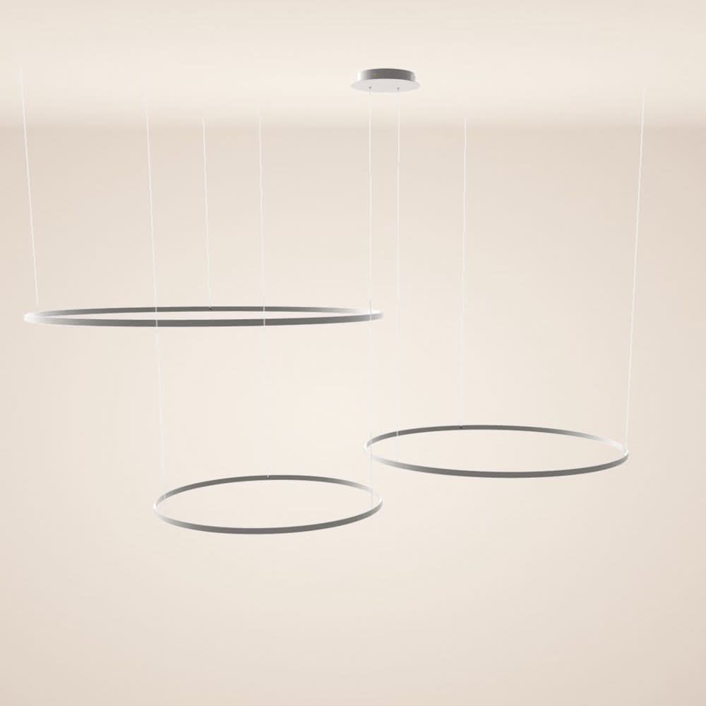 s.luce LED lampada a sospensione ad anello a 3 luci eccentrica