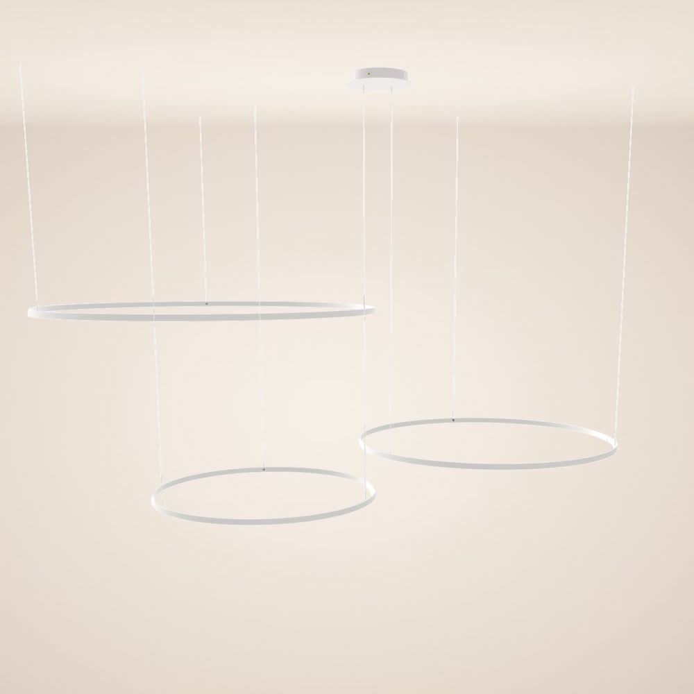 s.luce LED lampada a sospensione ad anello a 3 luci eccentrica