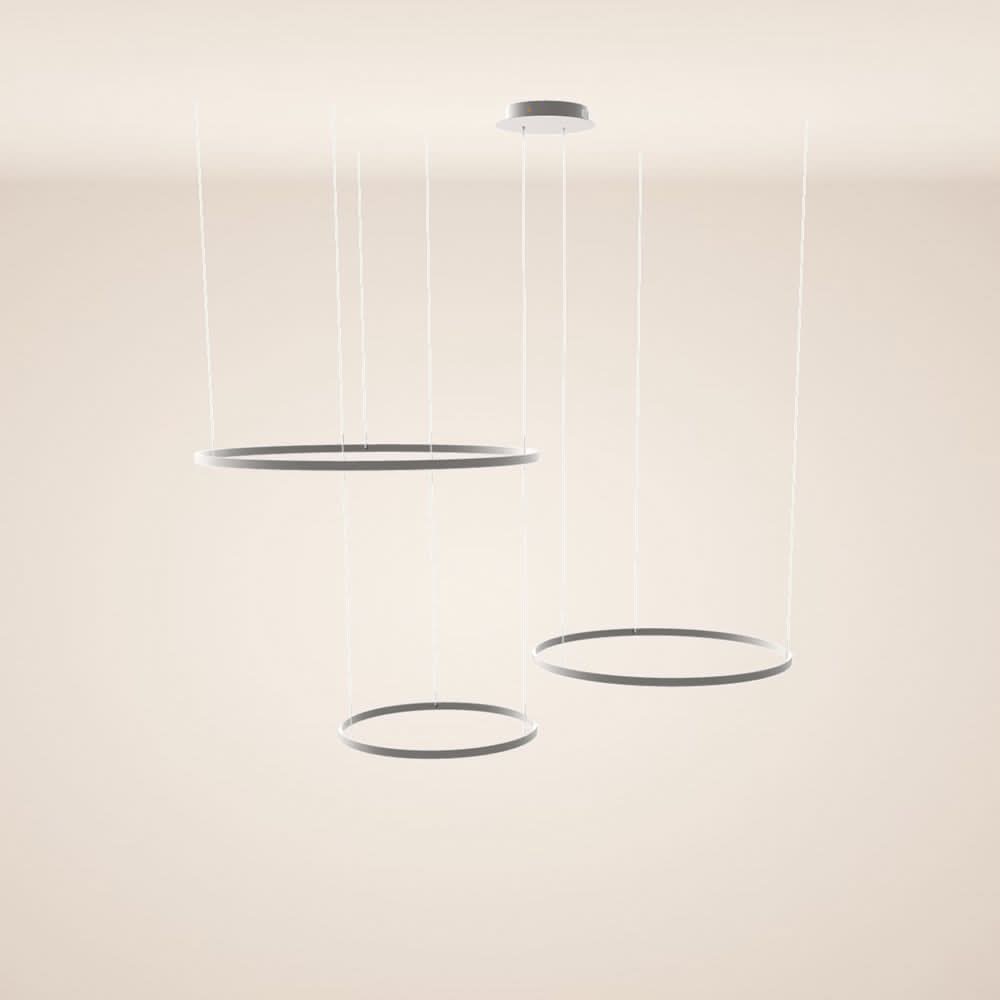 s.luce LED lampada a sospensione ad anello a 3 luci eccentrica