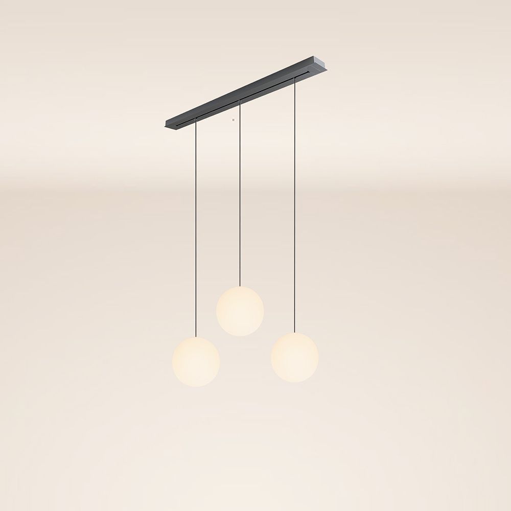 s.luce Orb 3 luci Ø 30 tavolo da pranzo a sospensione 120cm