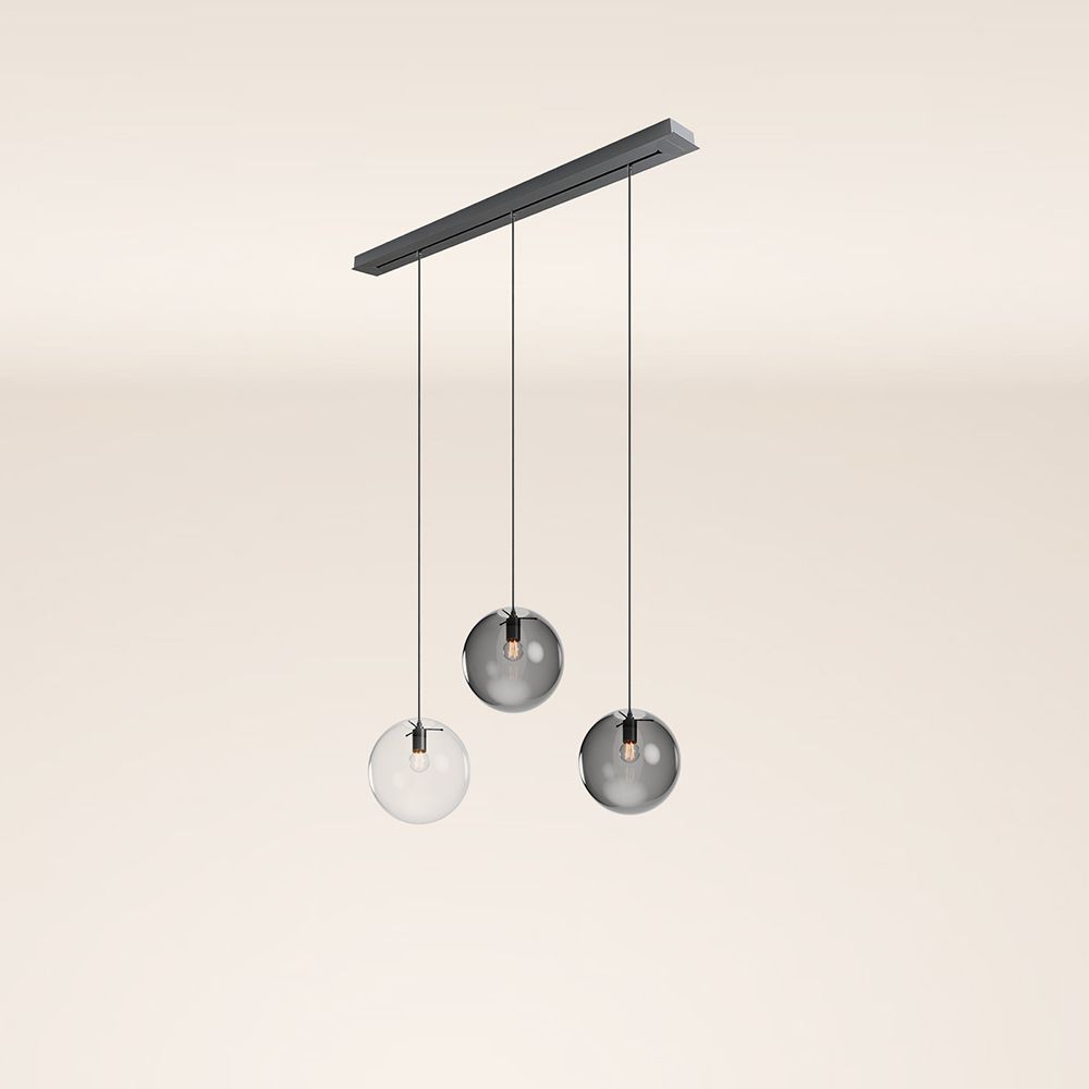 s.luce Orb 3 luci Ø 30 tavolo da pranzo a sospensione 120cm
