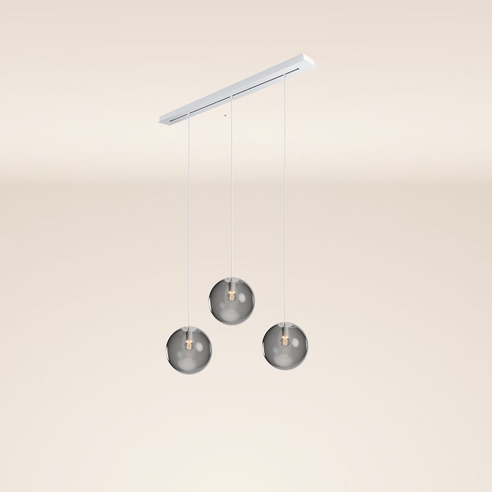 s.luce Orb 3 luci Ø 30 tavolo da pranzo a sospensione 120cm