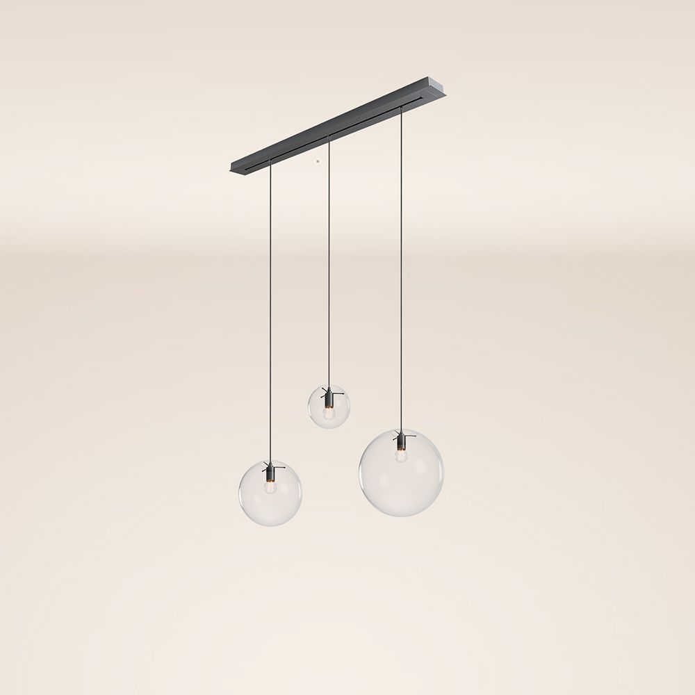 s.luce Orb tavolo da pranzo lampada a sospensione a 3 luci 120cm Ø 20/30/40