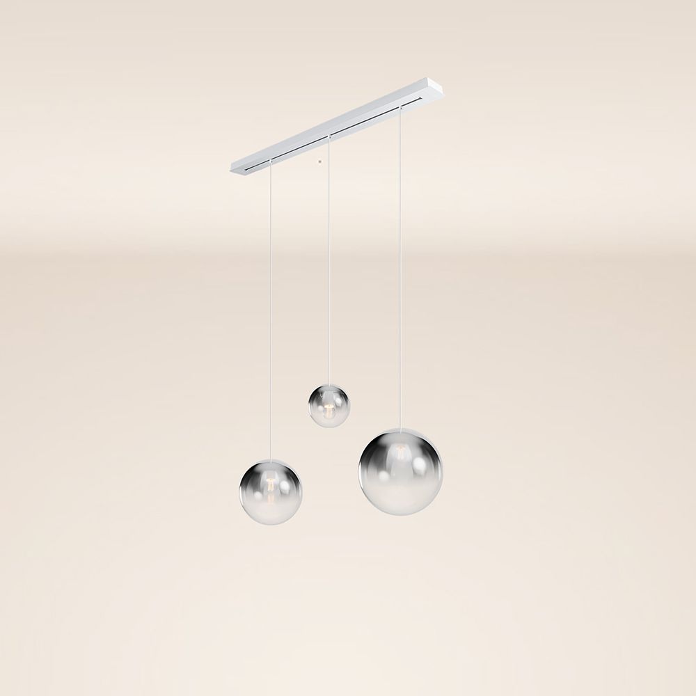 s.luce Orb tavolo da pranzo lampada a sospensione a 3 luci 120cm Ø 20/30/40