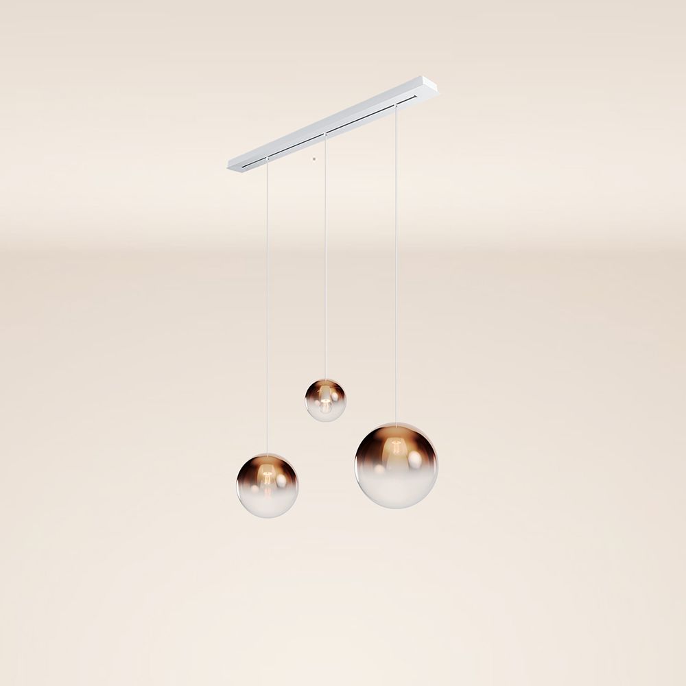 s.luce Orb tavolo da pranzo lampada a sospensione a 3 luci 120cm Ø 20/30/40