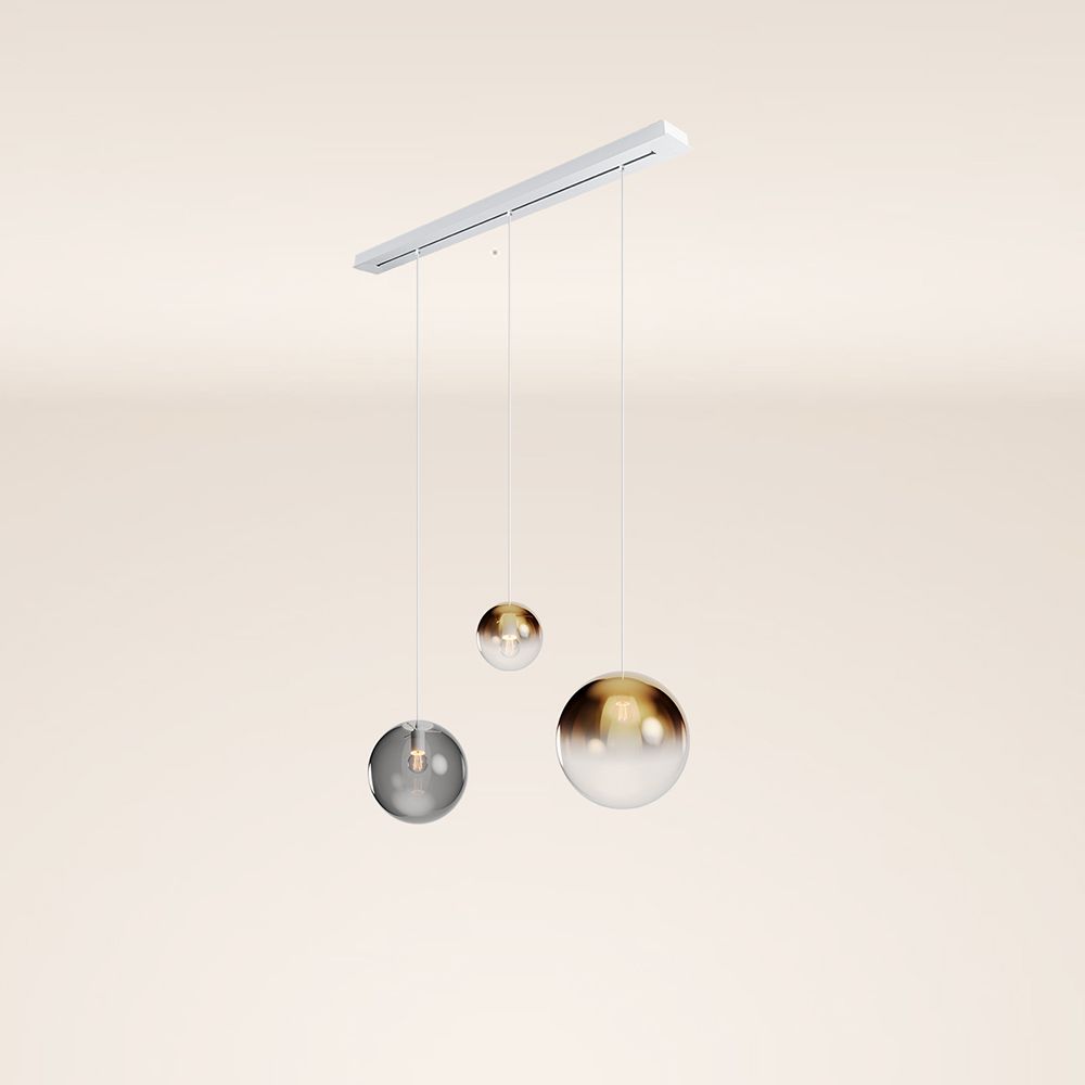 s.luce Orb tavolo da pranzo lampada a sospensione a 3 luci 120cm Ø 20/30/40