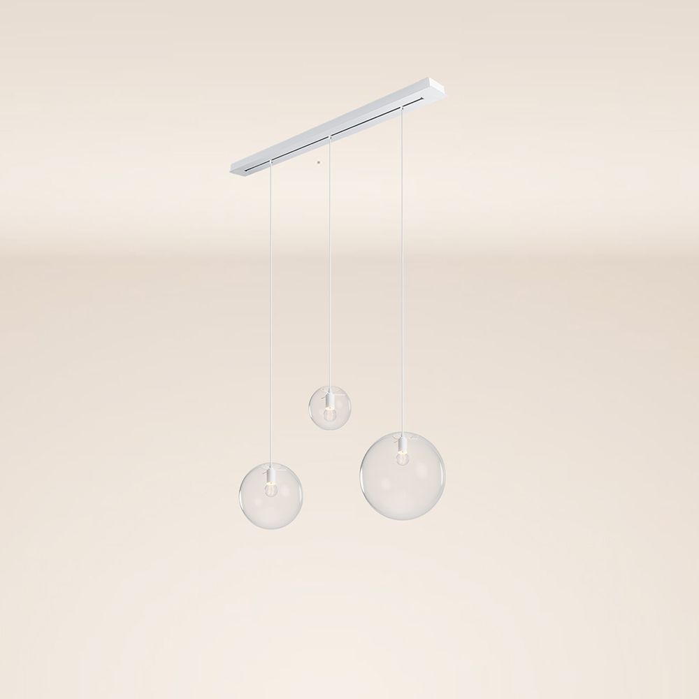 s.luce Orb tavolo da pranzo lampada a sospensione a 3 luci 120cm Ø 20/30/40
