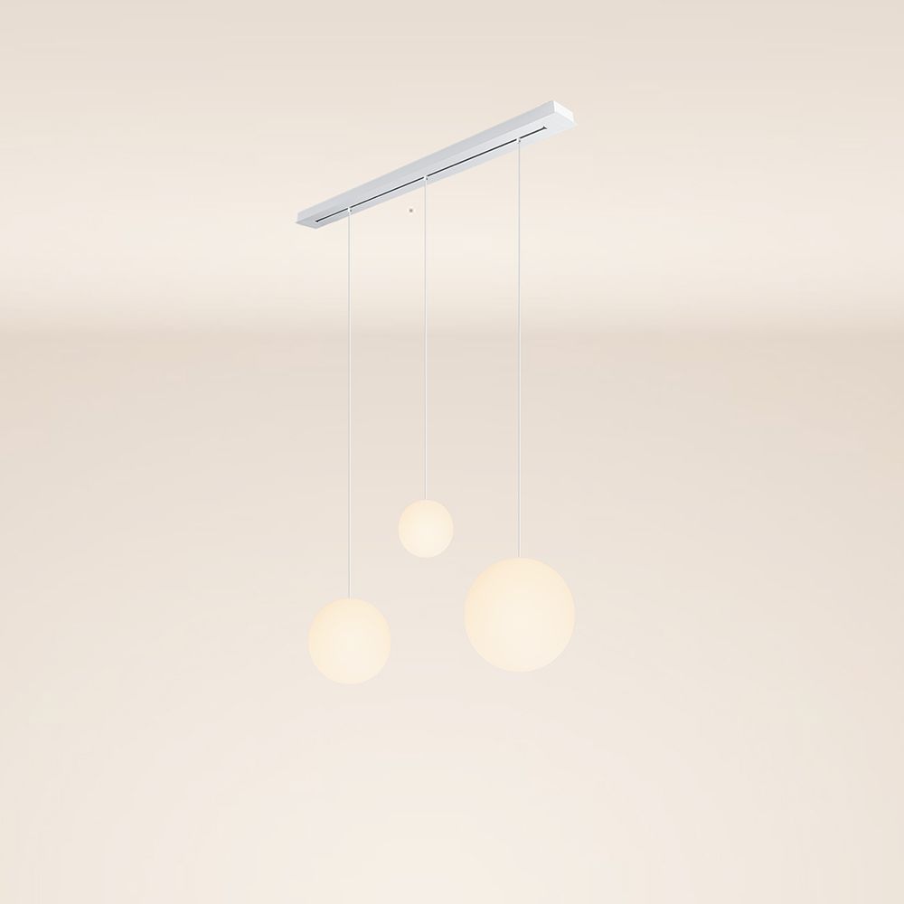 s.luce Orb tavolo da pranzo lampada a sospensione a 3 luci 120cm Ø 20/30/40
