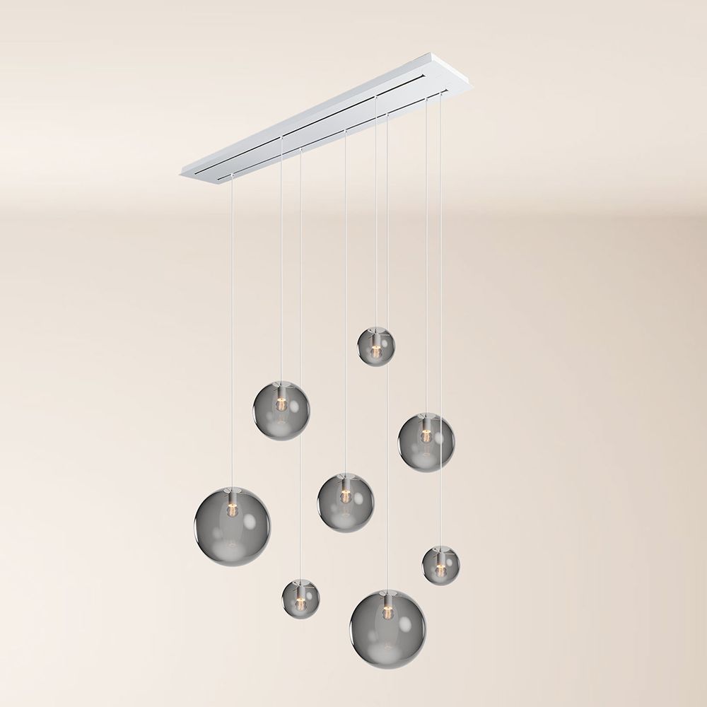 s.luce Orb lampada da tavolo 8 luci 160cm 2 file