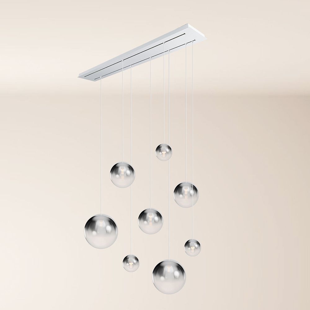 s.luce Orb lampada da tavolo 8 luci 160cm 2 file