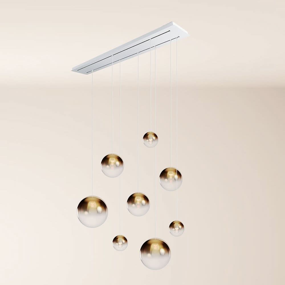 s.luce Orb lampada da tavolo 8 luci 160cm 2 file