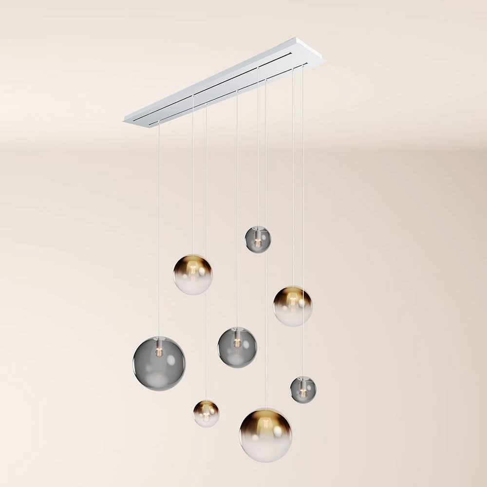 s.luce Orb lampada da tavolo 8 luci 160cm 2 file