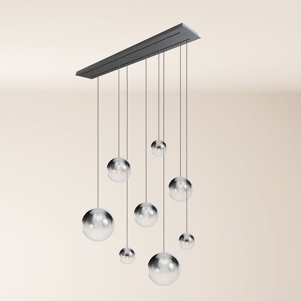 s.luce Orb lampada da tavolo 8 luci 160cm 2 file