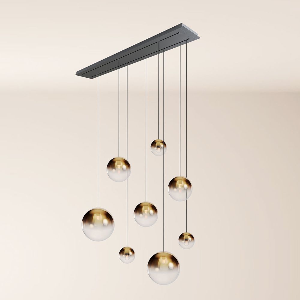 s.luce Orb lampada da tavolo 8 luci 160cm 2 file