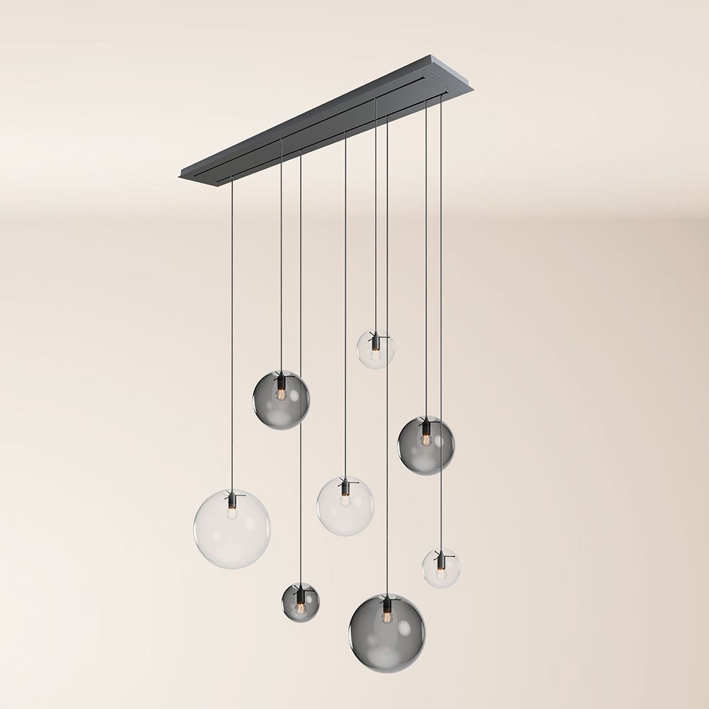 s.luce Orb lampada da tavolo 8 luci 160cm 2 file