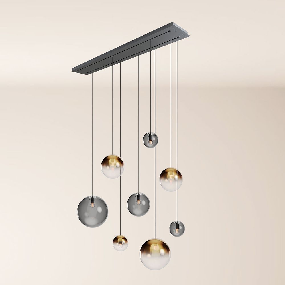 s.luce Orb lampada da tavolo 8 luci 160cm 2 file