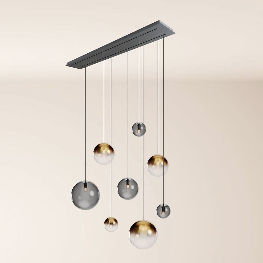 s.luce Orb lampada da tavolo 8 luci 160cm 2 file