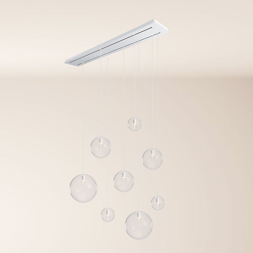 s.luce Orb lampada da tavolo 8 luci 160cm 2 file