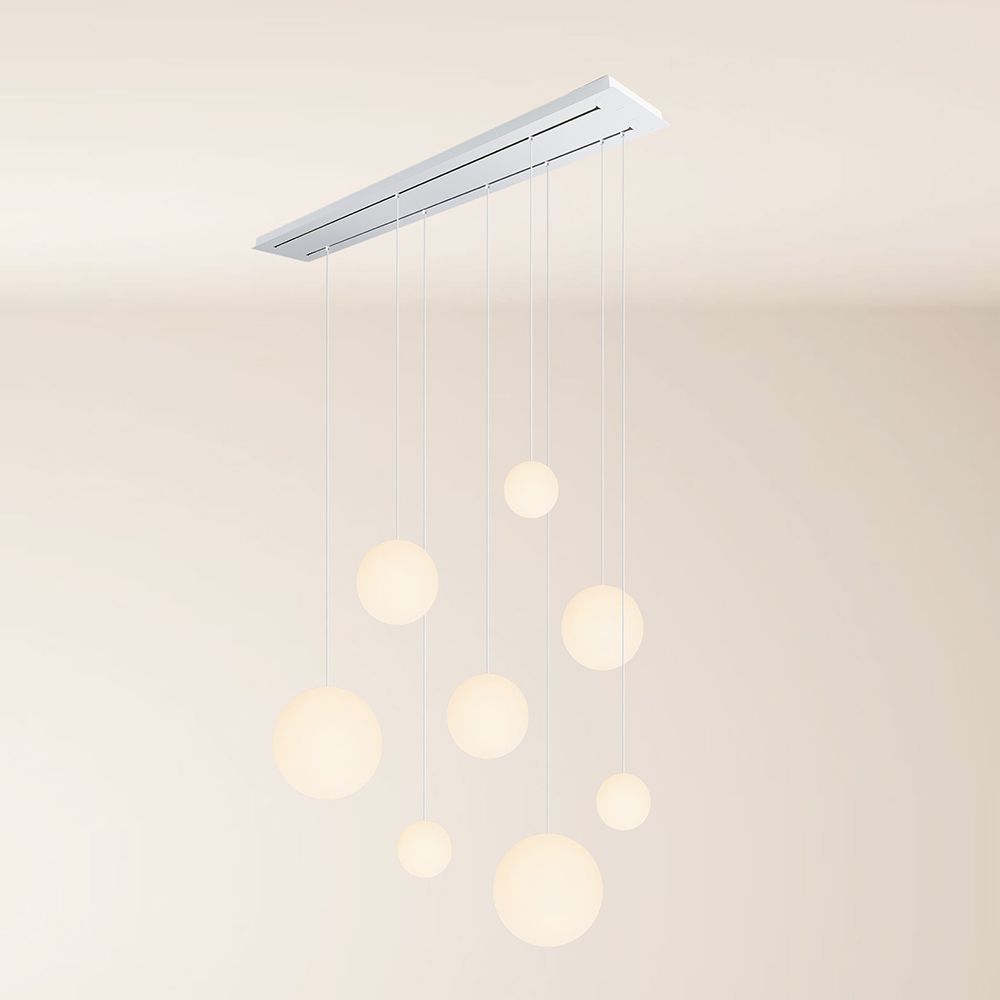 s.luce Orb lampada da tavolo 8 luci 160cm 2 file