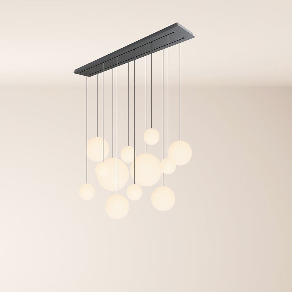 s.luce Orb lampada per sala da pranzo a 12 luci 160cm a 2 file