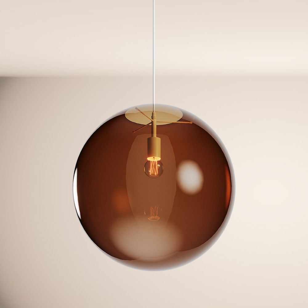 s.luce Orb globo di vetro a sospensione 150cm bianco