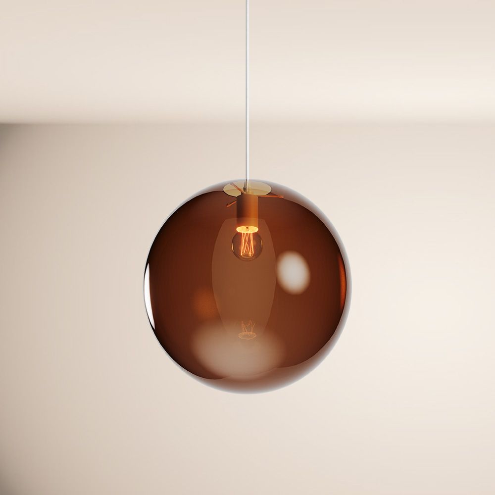s.luce Orb globo di vetro a sospensione 150cm bianco