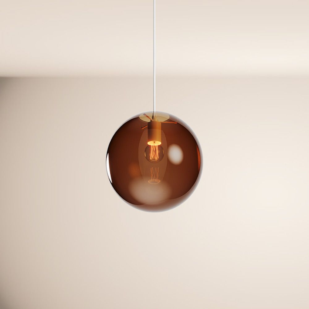 s.luce Orb globo di vetro a sospensione 150cm bianco