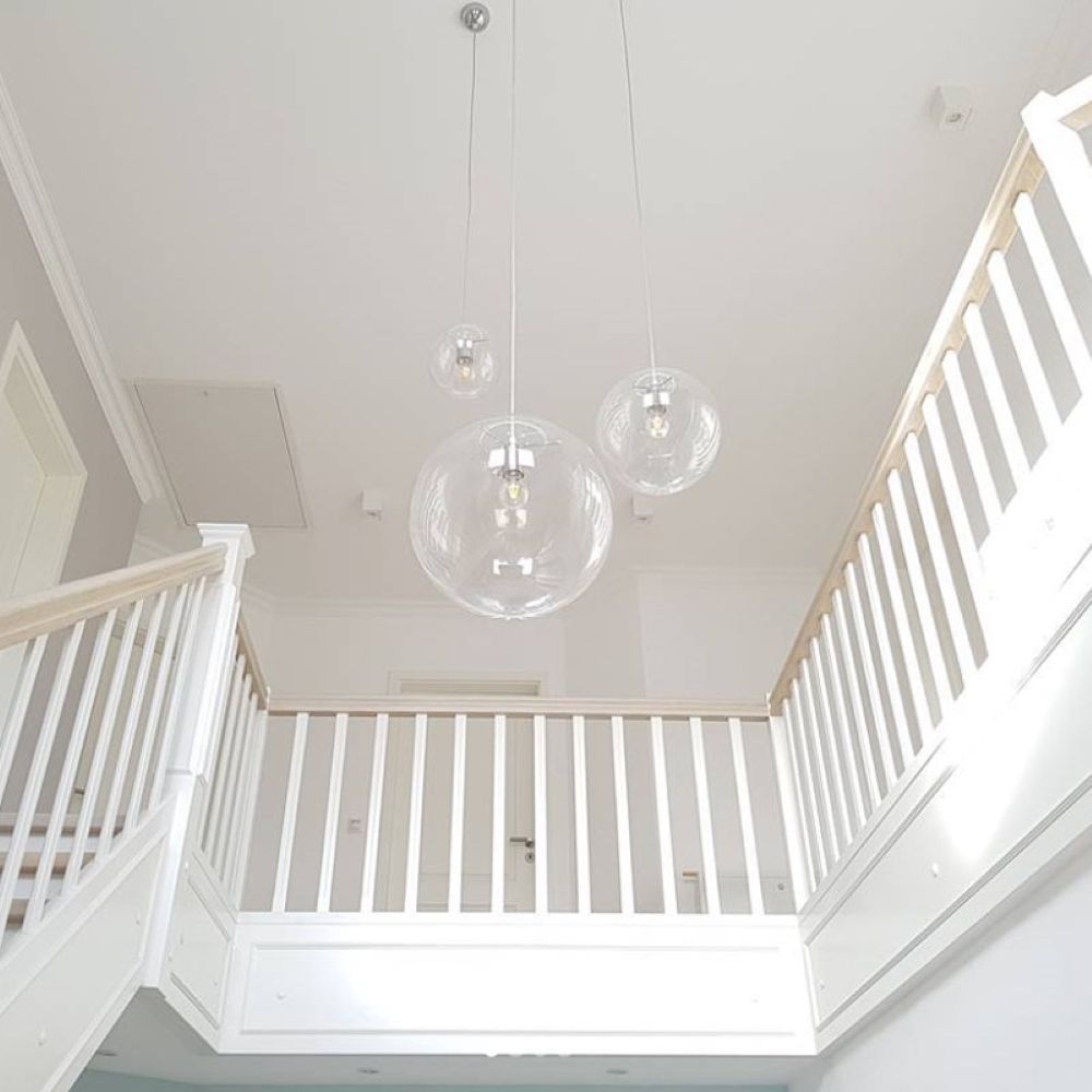 s.luce Orb XL gallery light 8 luci con baldacchino modulare